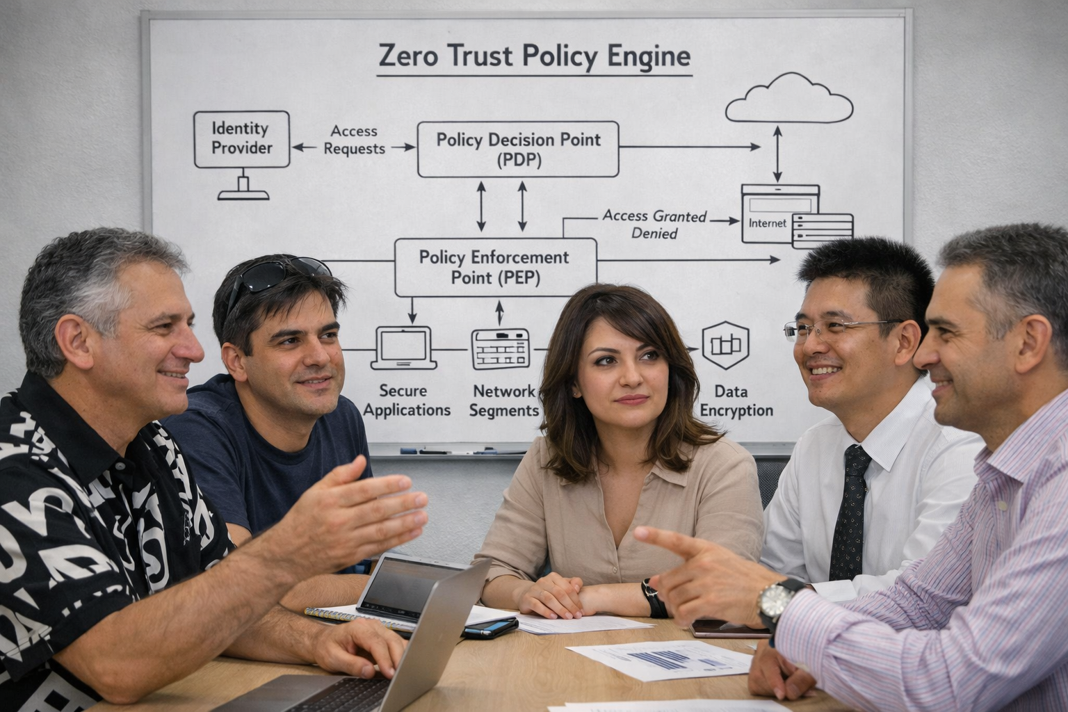 Security diagram for Zero Trust I.T. Networks
